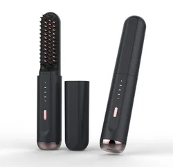 Professional Hot Comb Anti-scalding Hair Straightener Brush Ceramic Hair Curler Heated Electric Smart Brush Hair Straightener