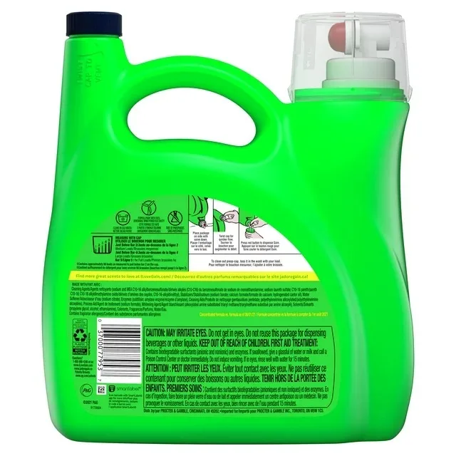 Gain Liquid Laundry Detergent, Original Scent, 107 Loads, 154 fl oz