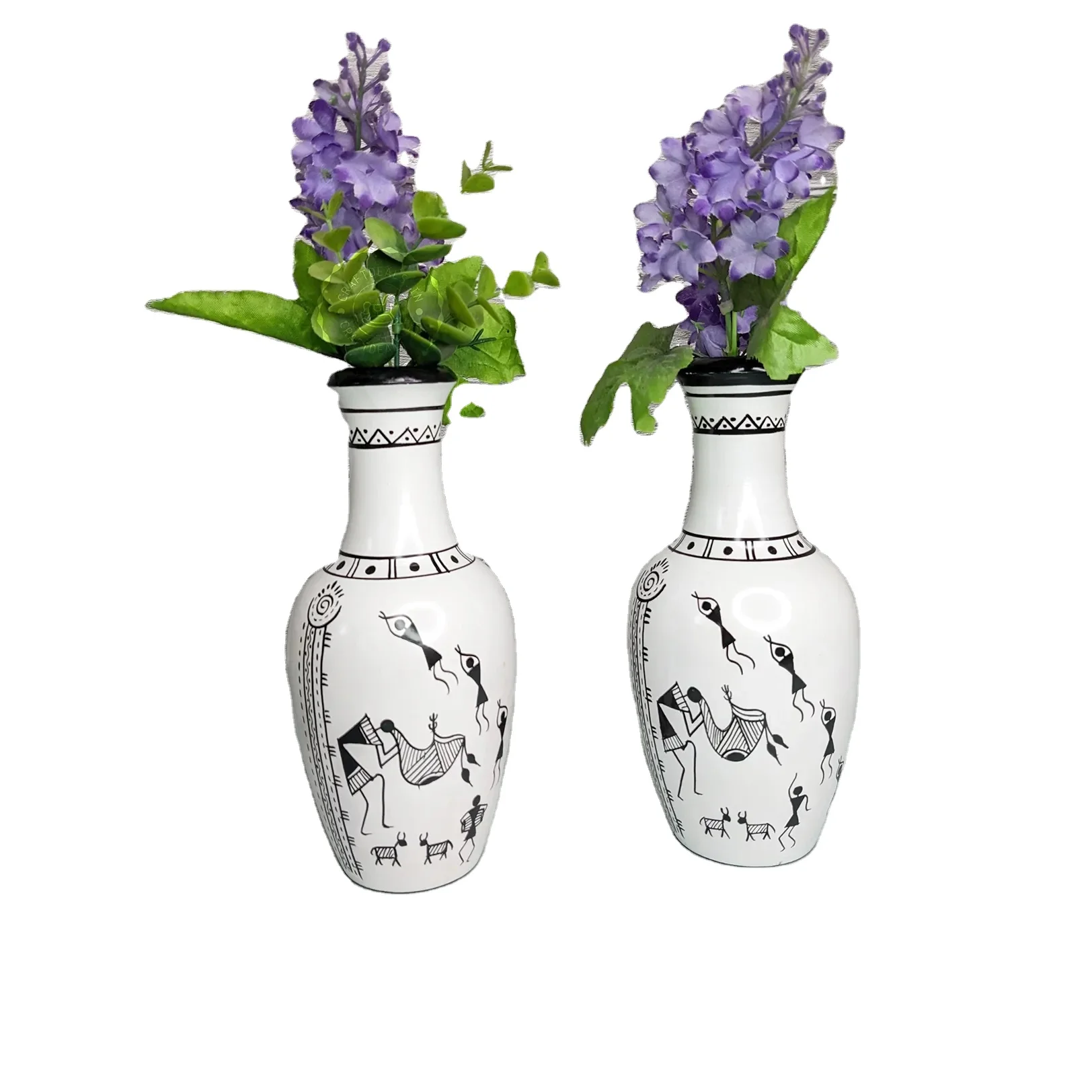 Antique Clay Vase  Indian Handcrafted Ceramic Flower Vase Home Decoration Office and Hotel Modern Design Elegant Ceramic Wholesa