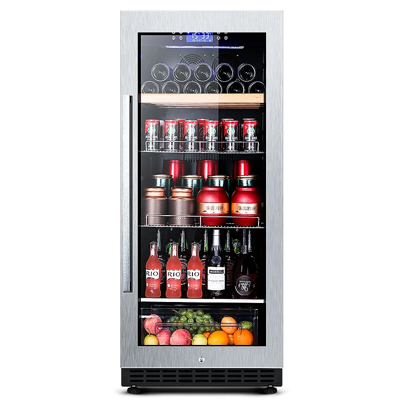 Two Doors Upright Beverage Coolers  refrigerator with Tray