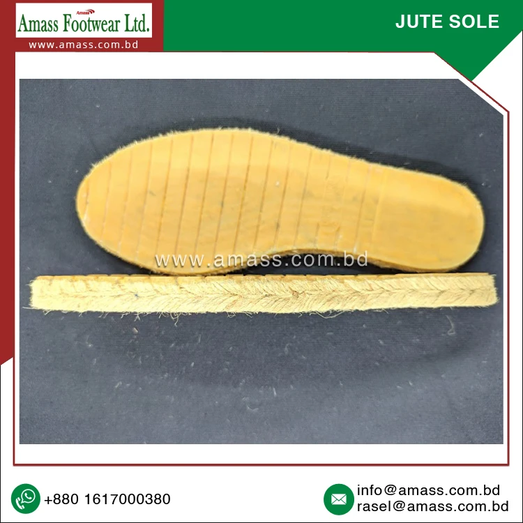 Professional Supplier of Best Quality Widely Selling 100% Handmade Jute & Rubber Material Espadrilles Sole at Low Price