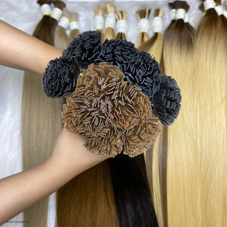 Wholesale Flat Tip Human Hair Direct Vietnam Hair Manufacturer Flat Tip Extensions Keratin Hair 20 Inch