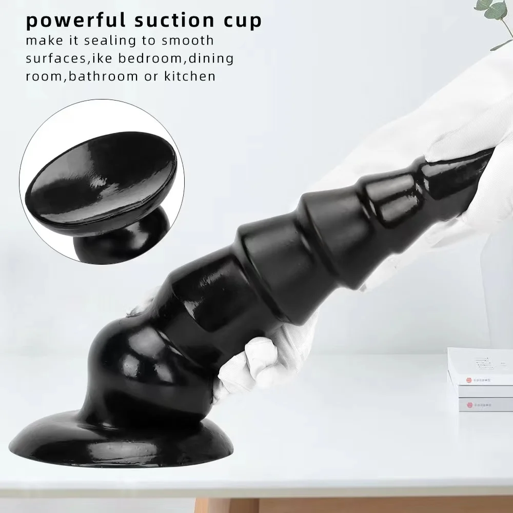 Sex Toy 26.7cm Large Soft Silicone Dildo Anal Butt Plug Black 10.5 Inch Extra extralarge Sex Toy Anal Expansion Butt Plug