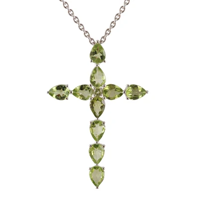 Latest collection design pure gold plated 925 sterling silver zircon white cross pendant manufacturer at wholesale price