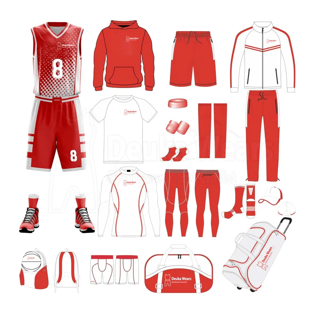 Lightweight Professional Manufacture Basketball Team Set 100% Polyester Made Basketball Team Set