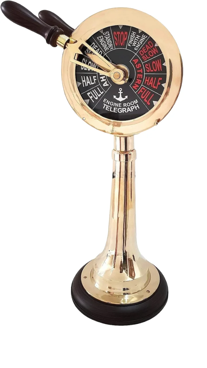Latest durable Collectible Marine Brass Telegraph Nautical Designer Metal Crafts Pen Holder Nautical Vintage Style Telegraph