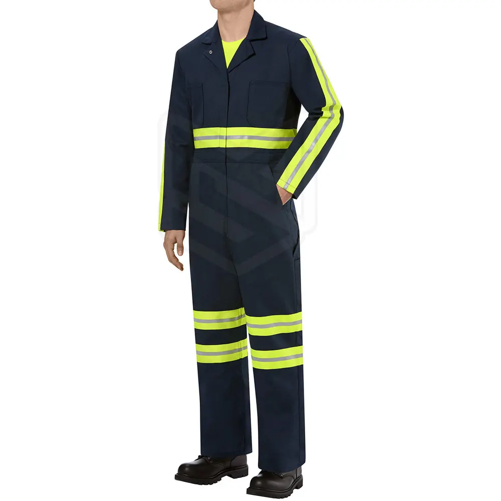 High Visibility  Reflective Safety Apparel Work Wear Premium Flame Retardant Construction Fire Resistant  Anti Heat Coveralls