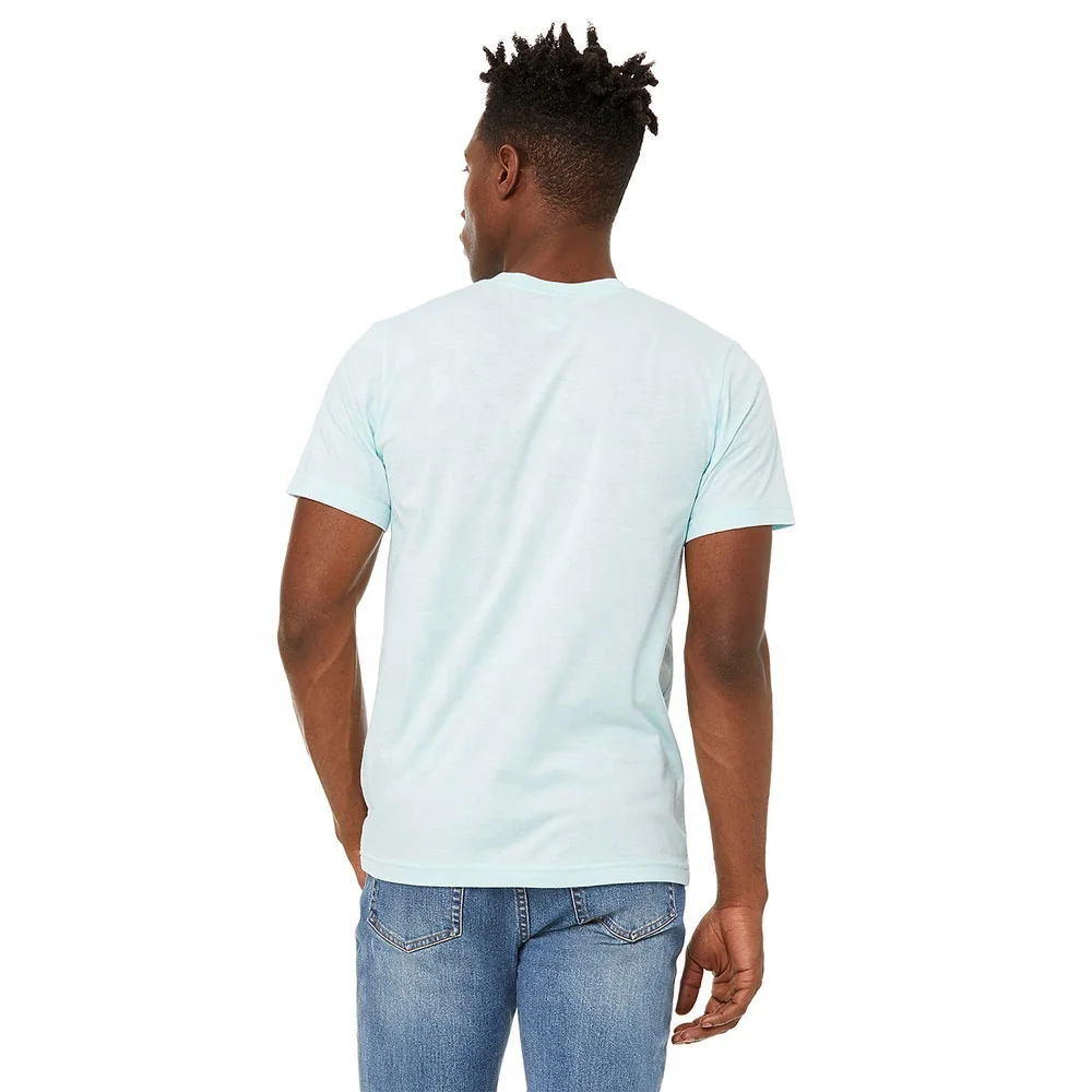 Bella + Canvas Unisex Sueded T-Shirt M HTHR  BLU 3301 UNISEX SUEDED TEE Lightweight jersey  Breathable Tee