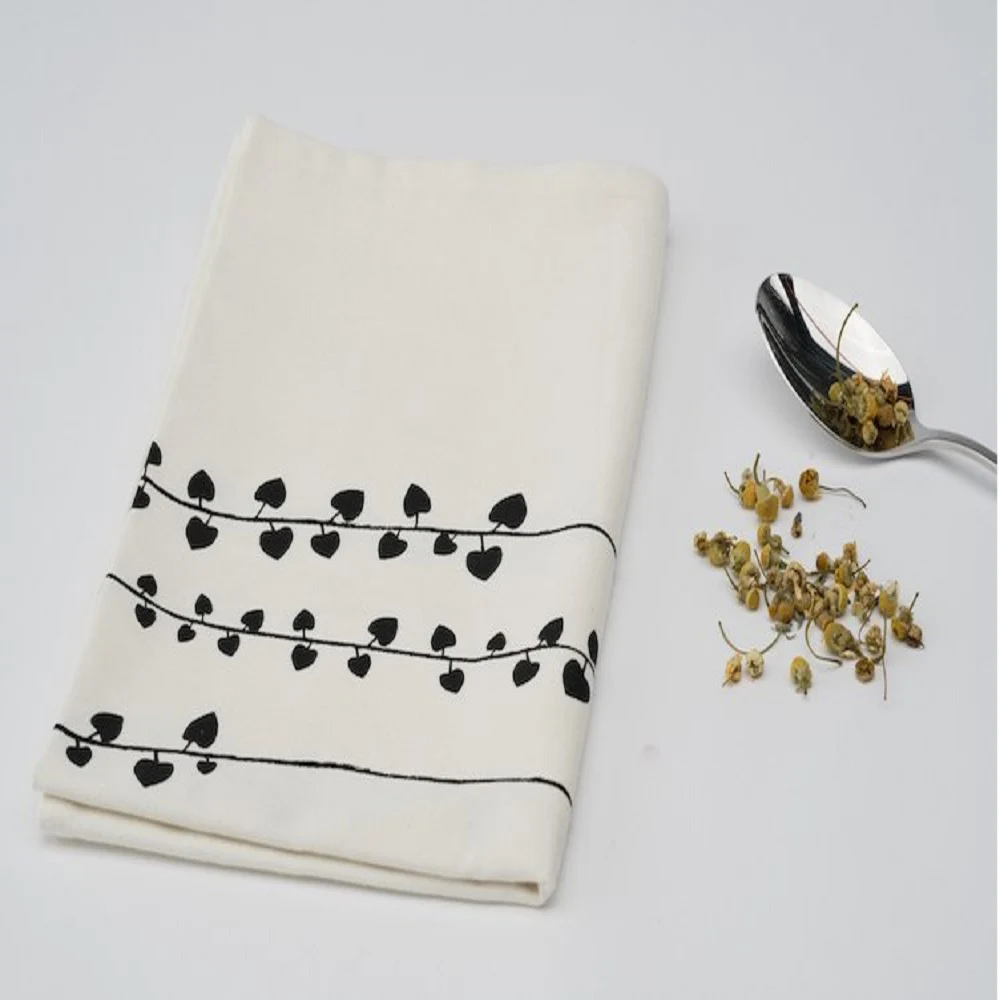 Top Quality Waffle Weave Kitchen Towels Quick Dry Washable High Absorb 100% Cotton Honey Comb Tea Towel Sustainable Reusable