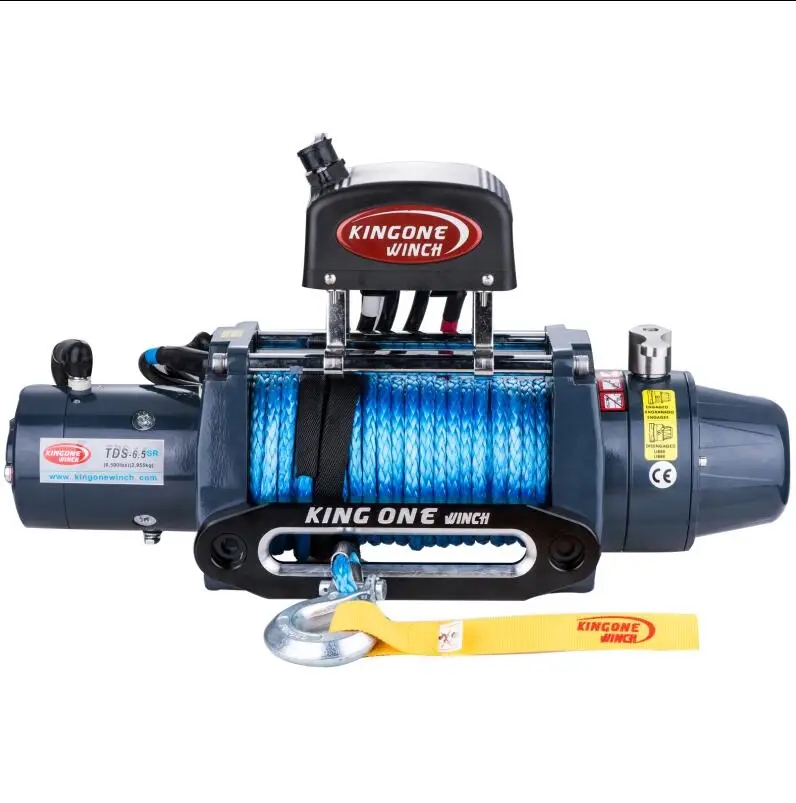 KINGONE 9500lbs Electric Car Winch Waterproof IP67 12/24v with Synthetic Rope