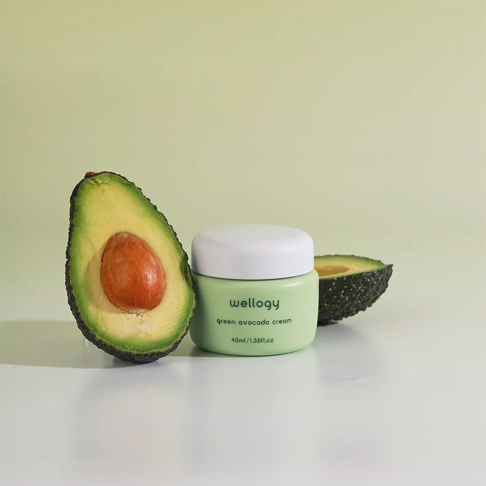 K Beauty Skincare WELLOGY GREEN AVOCADO CREAM Contains Green Avocado Powerful Moisturizing Care Skin Soothing