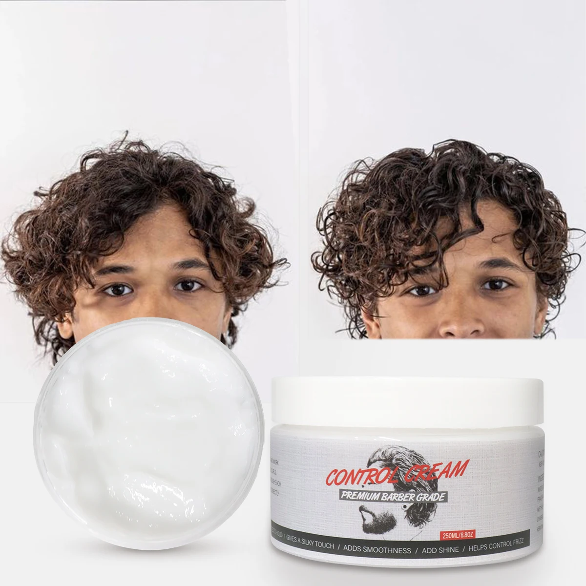 Daily Frizz Control Defining Men Hair Care Curl Cream For Wavy Hair