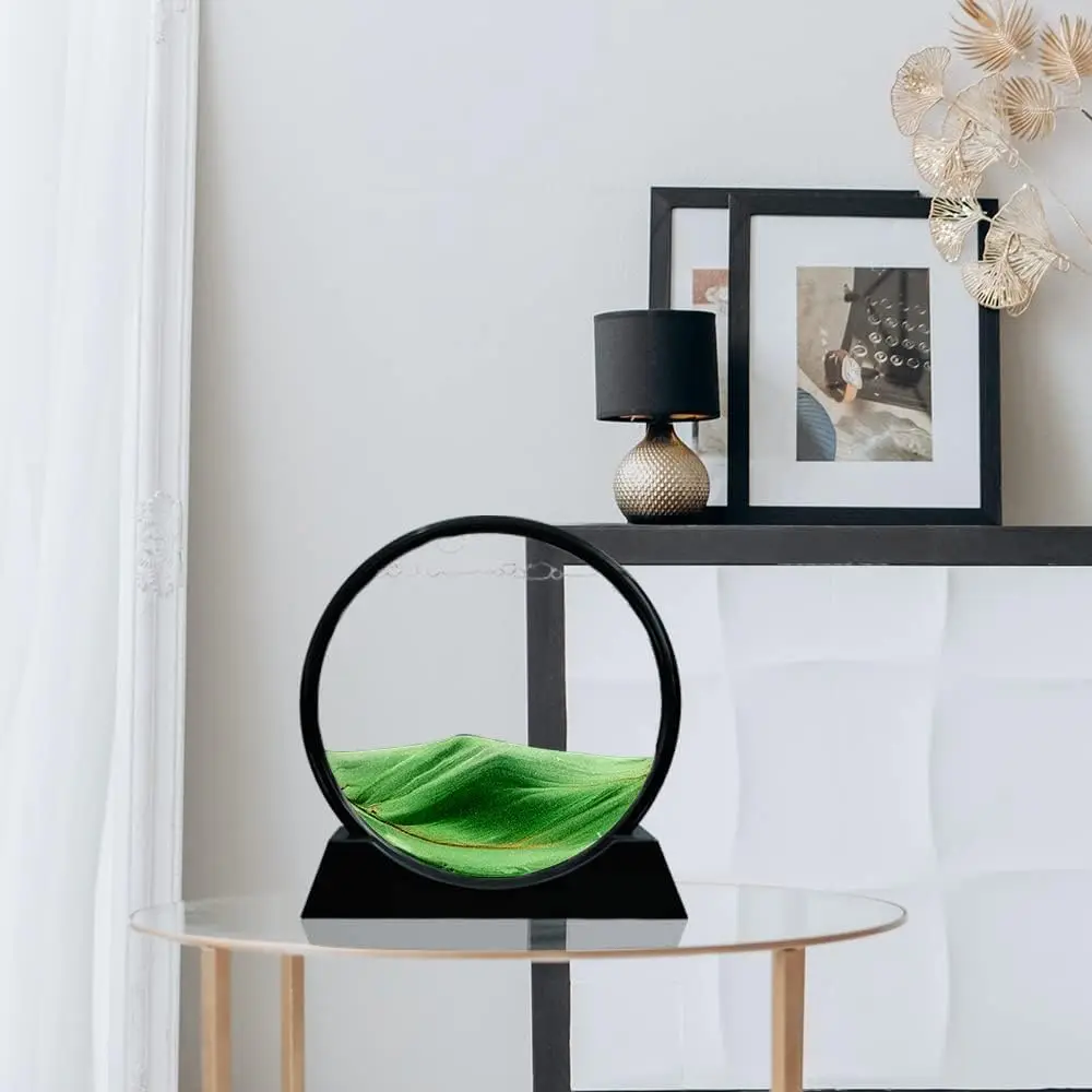 Moving Sand Art Sand Art Decor Picture Glass Liquid Wall Painting 3D Deep Sea Sand scape Natural Landscape in Motion Display