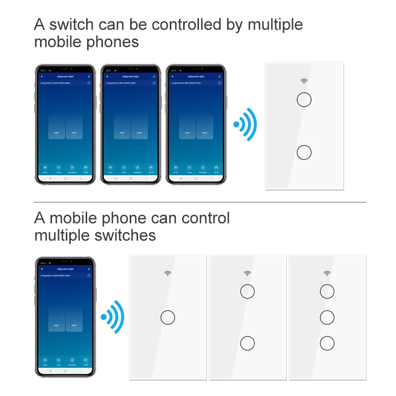 Universal Wall Switch Socket switch lumiere intelligente tuya smart switch