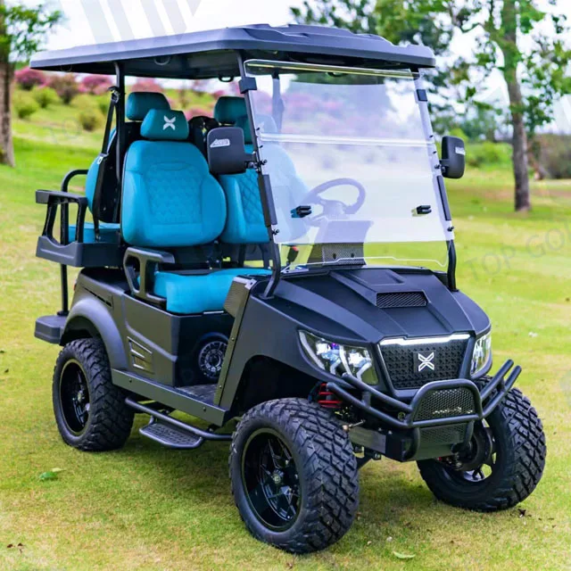 Fast Speed Lithium Battery 4 or 6 Passengers Electric Off Road Club Car Golf Buggy Cart For Using At Farm Garden Park