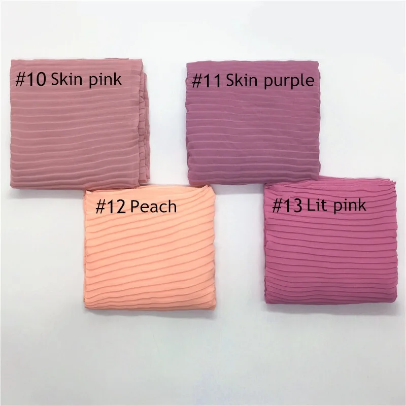 Alibaba Ethnic accessories wholesale crinkle chiffon hijab scarf pleated chiffon big long shawls summer chiffon hijab