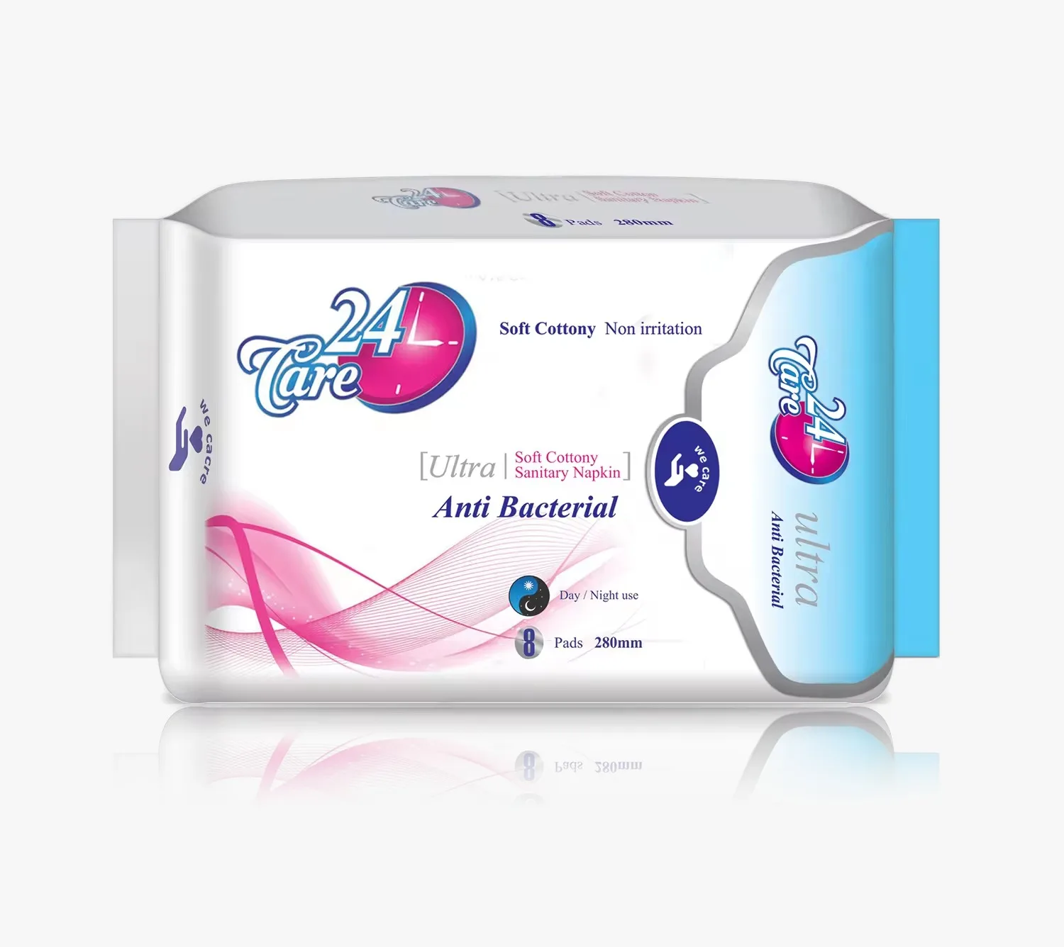 100% Organic Cotton 24 Care Sanitary Napkin Pads Disposable Feminine Hygiene Pads for Comfort and Protection from India