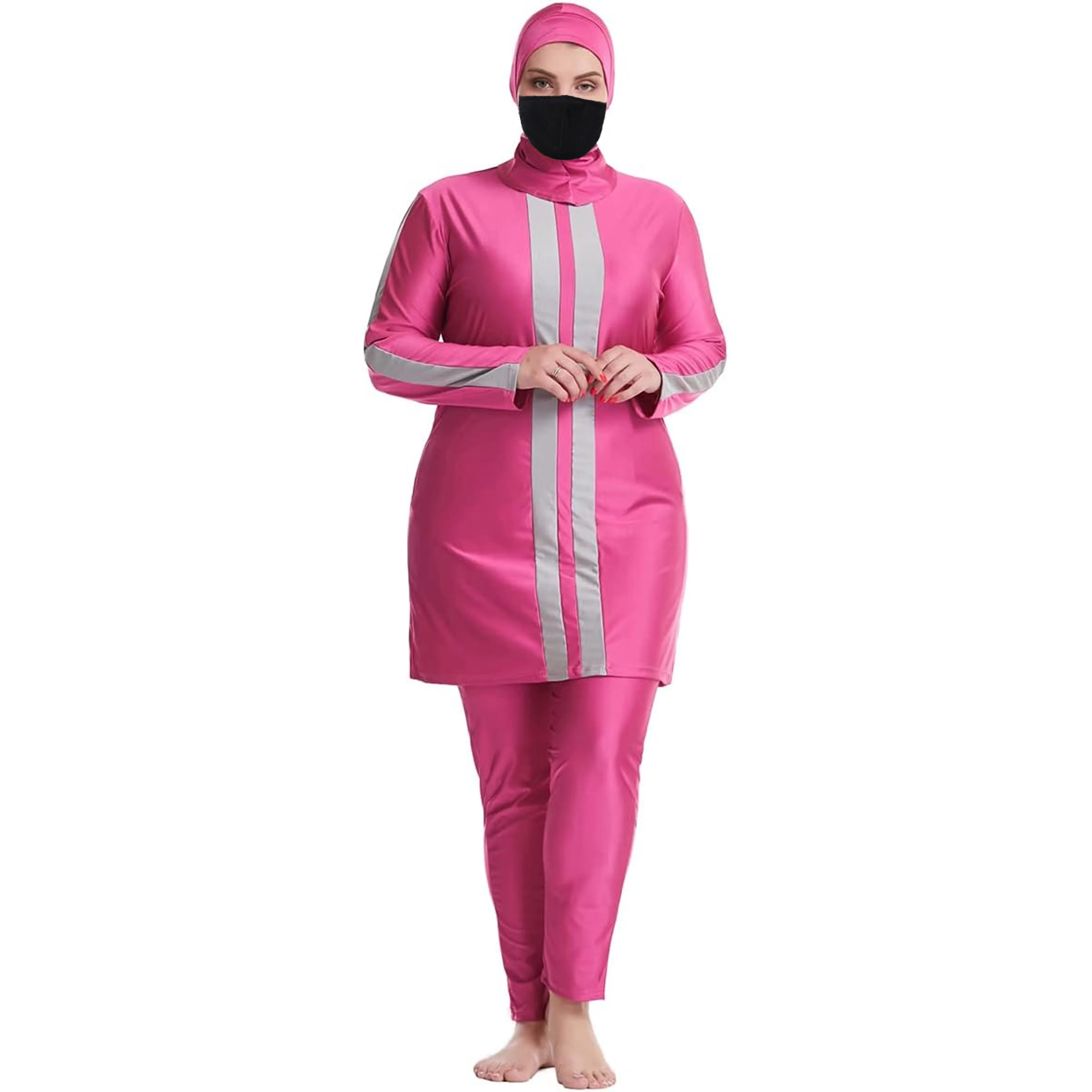 Customize Muslim Swimwear Islamic Women Modest Hijab Plus Size Wear Swimming Suit Full Coverage Female Swimsuit Dress For Girls