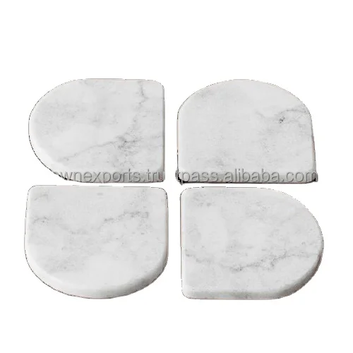 white irregular look marble coaster custom made option available granite style tea coffee ceramic cup and hot drink coaster mug