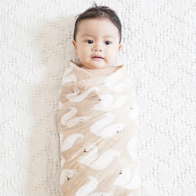 Solid Color Best Seller High Quality 2 Layer Muslin Swaddle Blankets Customized Sizes