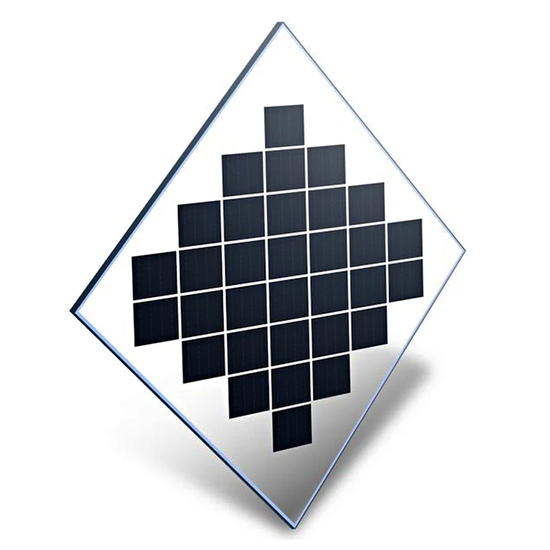 Yangtze solar 200W optional Transparency hjt bipv glass photovoltaic module