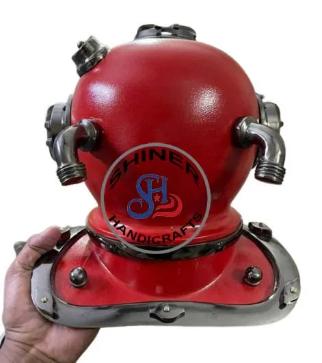 Шлем морской якорь инженер 1921 для дайвинга шлем знак V глубокого твердый Алюминиевый Красный Полированный