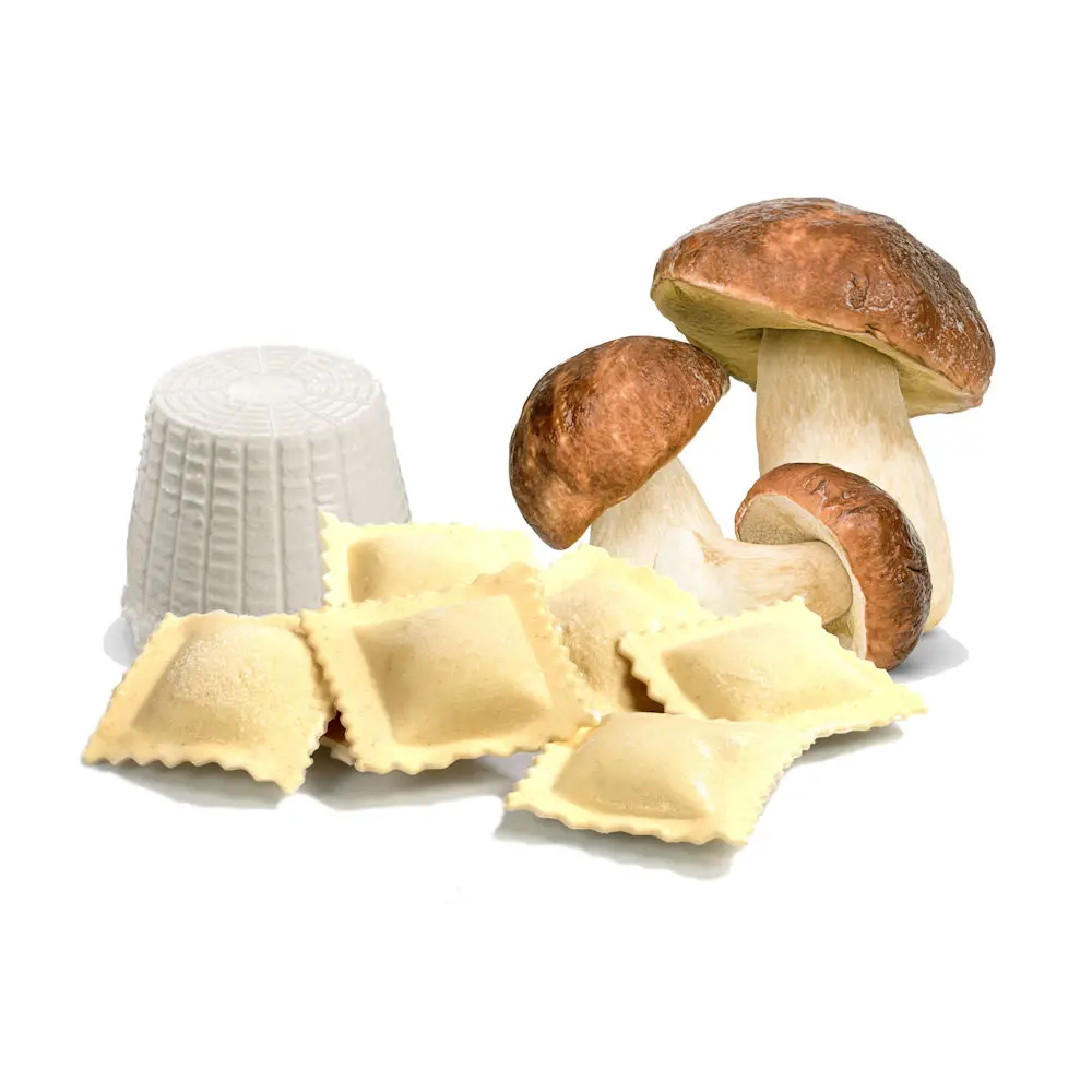 High Quality Artisanal Frozen Ravioli With Ricotta and Porcini Mushrooms 1000 g Bag Made in Italy for Distributor