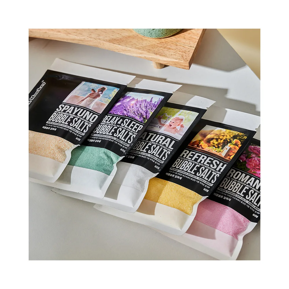 BUBBLE MONKEY BUBBLE SALTS (Pouch) The idea that bathing agents that touch the skin Good Product in The Korea