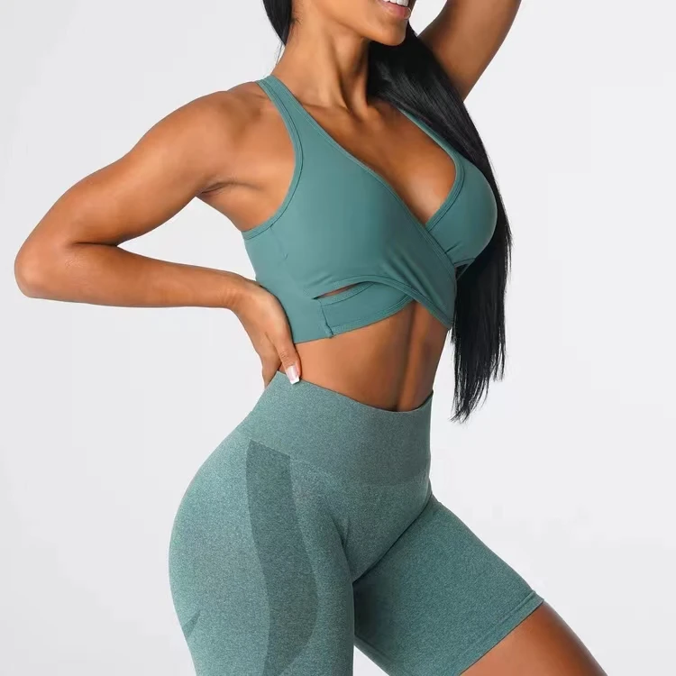 High Quality Nylon Spandex Seamless Gym Clothing For Women Workout Yoga Set