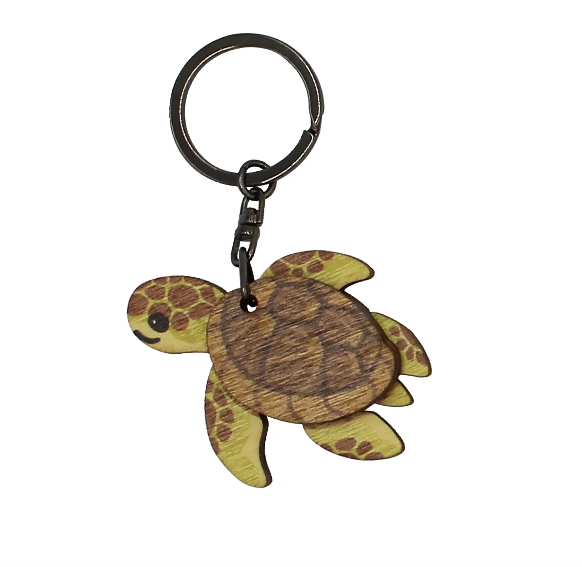 Hot Selling Tourist Souvenirs Sea Turtle Animal Wooden Wood Keychain Hawaii Souvenirs Gift