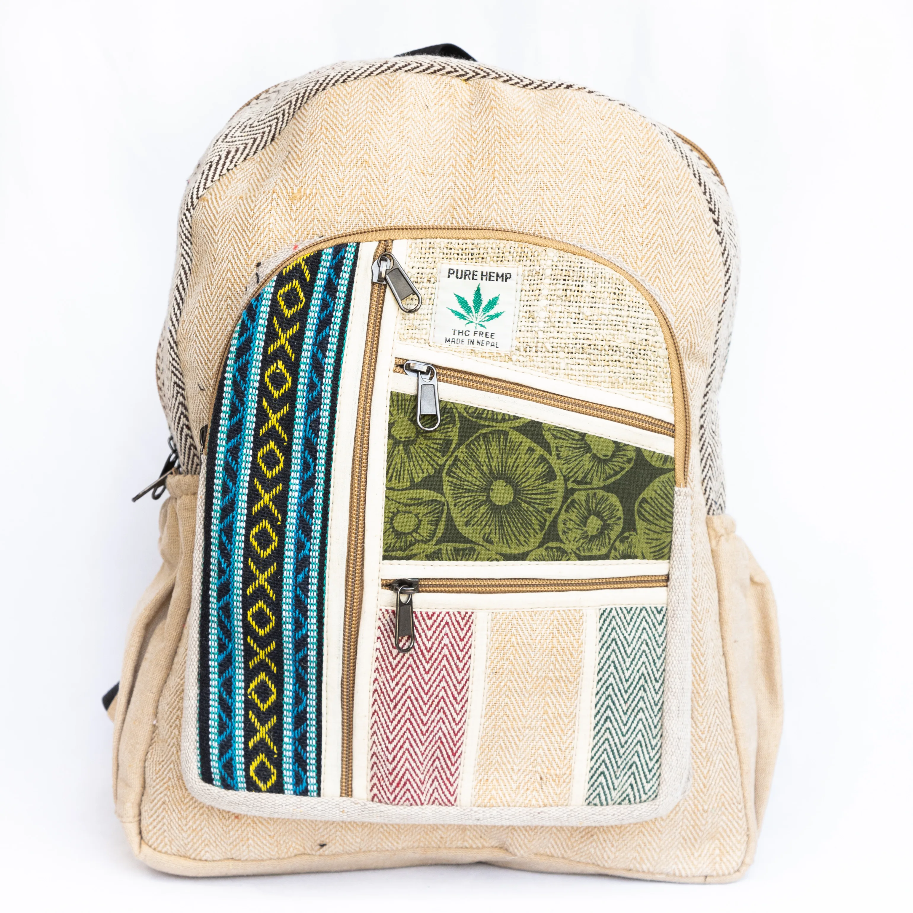Mini Handmade Hemp Backpack from Nepal  Sustainable School and College Shoulder Bag