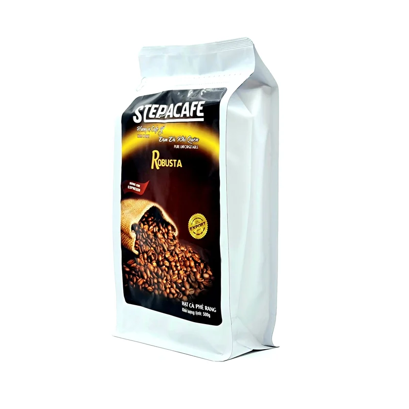 Вьетнамский производитель частная торговая марка кофейные зерна Robusta жареные с 500 г/пакет 100%