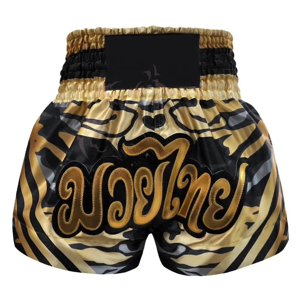 Muay Thai MMA Shorts Custom Logo Colors 100 % Premium Satin Imported Drawstring Closure Boxing Shorts For Men