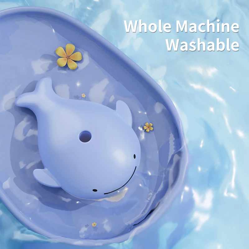 Whale Shape Cat Water Fountain, 68oz/2L Cat Fountain Water Bowl with LED Light, Automatic Pet Water Fountain for Cats Inside