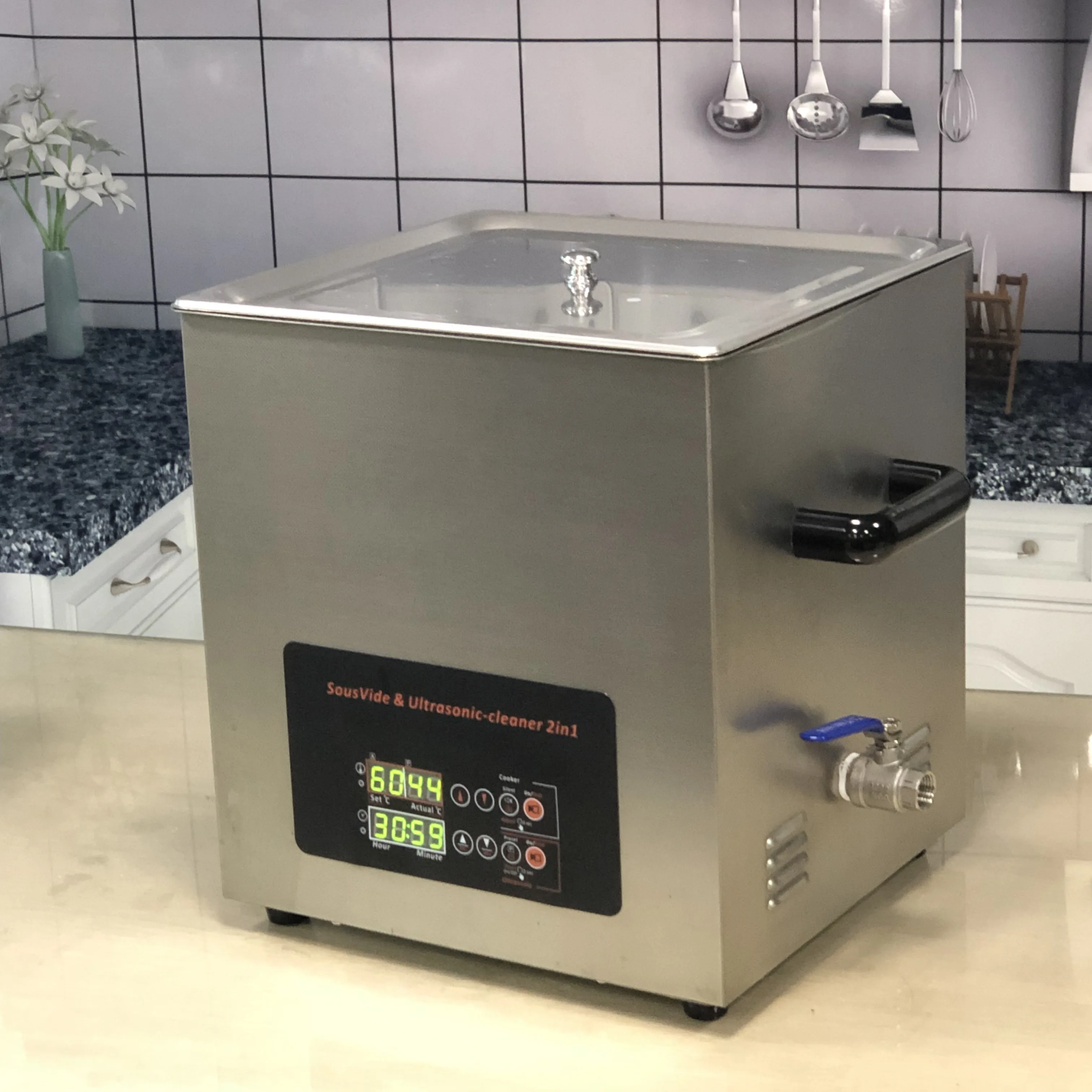 Commercial Industrial use with Ultrasonic even heating/better tasting/ tenderizing stainless steel 20L Sous Vide cooking machine