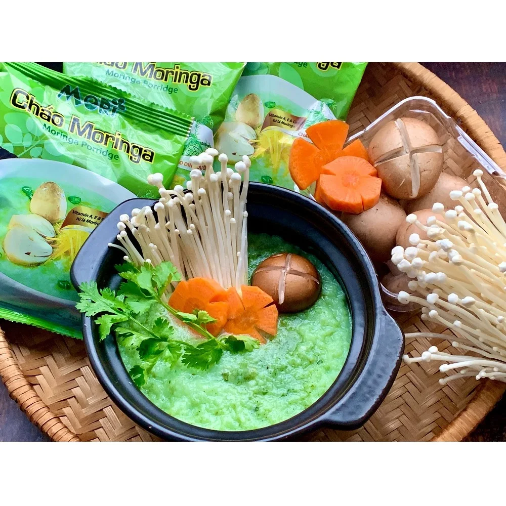 Rice moringa leaf powder Ingredients Instant Porridge Instant Congee 30packs x 50g Export From Vietnam