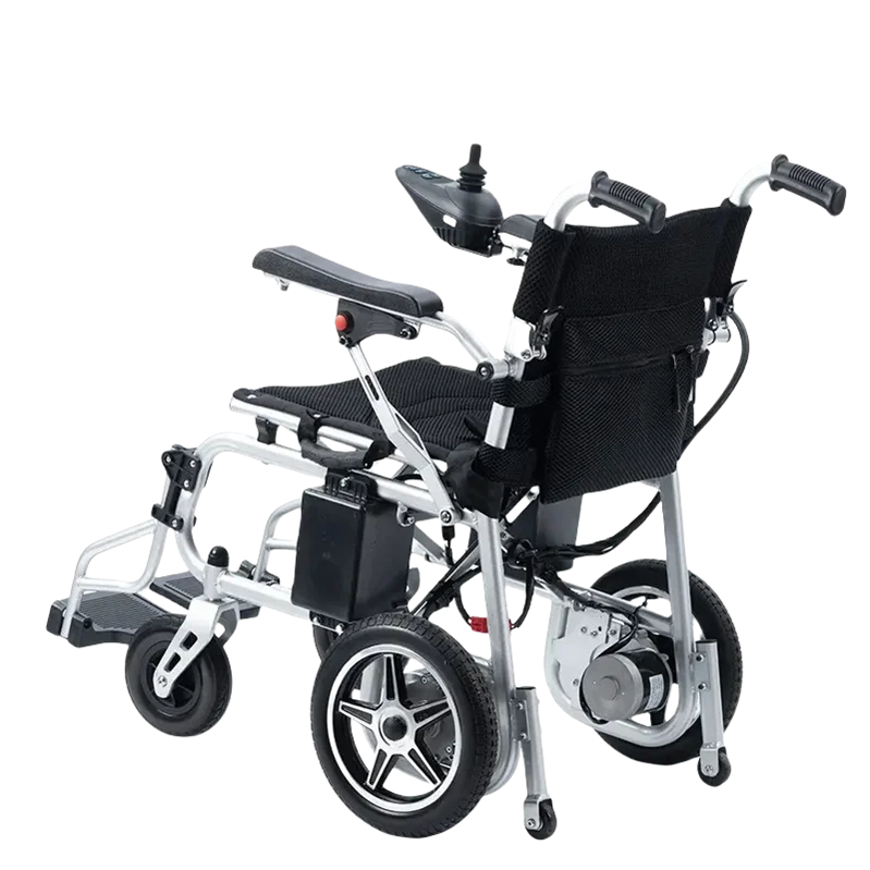 Lightweight folding carbon steel material lead-acid battery smart brake disabled Portable Electric Wheelchair