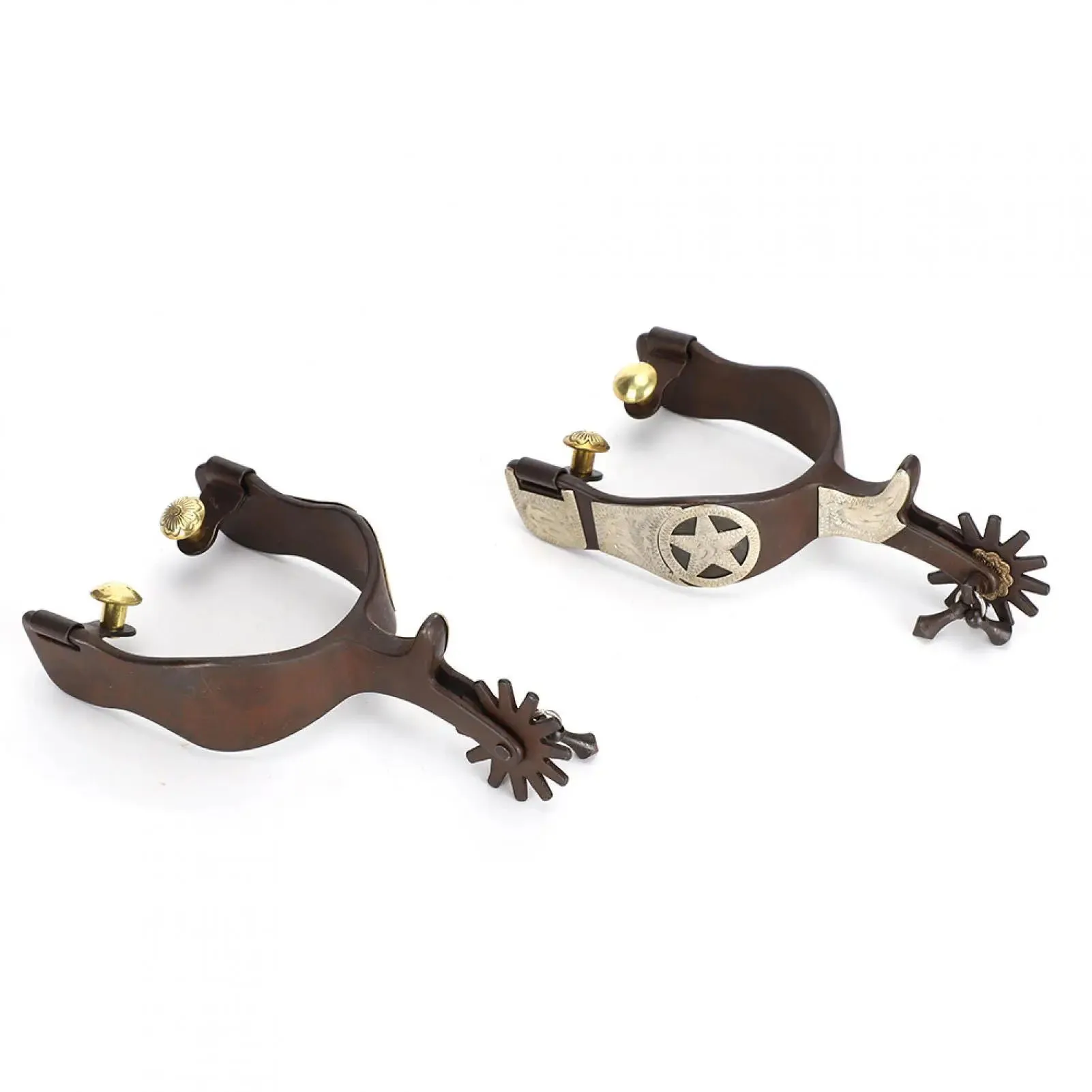 Classic Horse Spur with Engraved Design Stainless Steel Horse Spur with Rowel Detail Antique Cowboy Horse Spurs