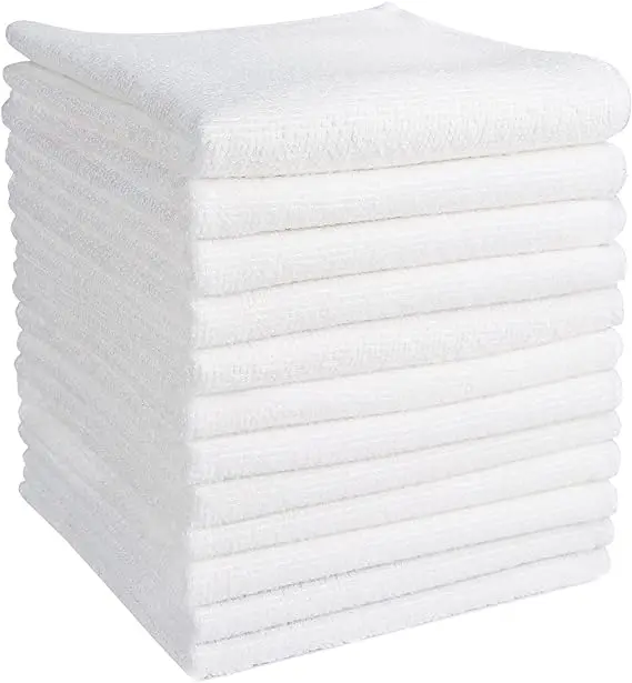 Premium Quality White Microfiber Towels for Cars Lint Free Scratch-Free Highly Absorbent Reusable Cleaning Rags for Car