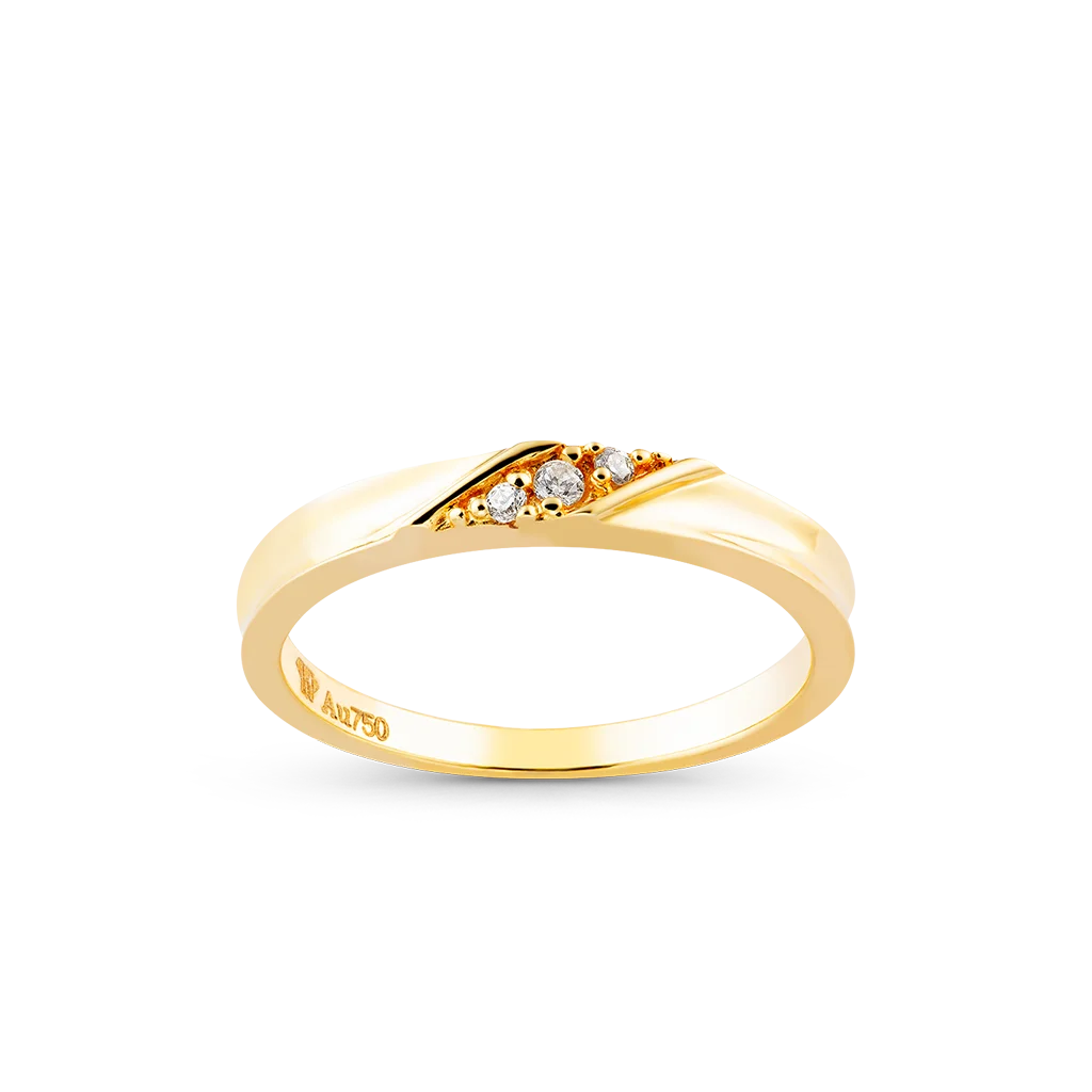 New collection simple design customized 18k 14k solid gold jewelry wedding rings gold Vietnam Manufacturer NC558