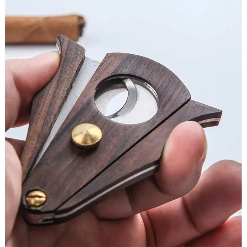 Высокое качество для путешествий идеальный резак капель дождя деревянная нержавеющая сталь настольный сигар