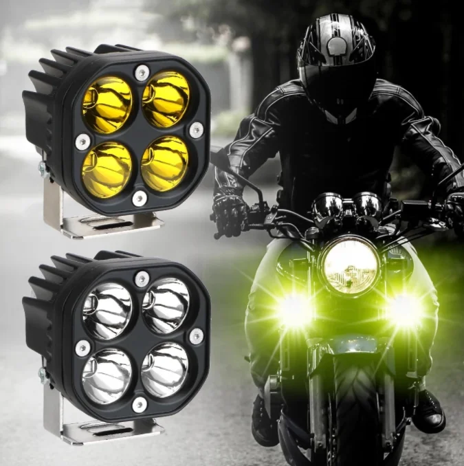 3Inch Mini LED Work Light Square Car Yellow W-hite Spotlight 12V 24V O-ff Road Fog Lamp For Lada Truck 4X4 4WD Car Accessories