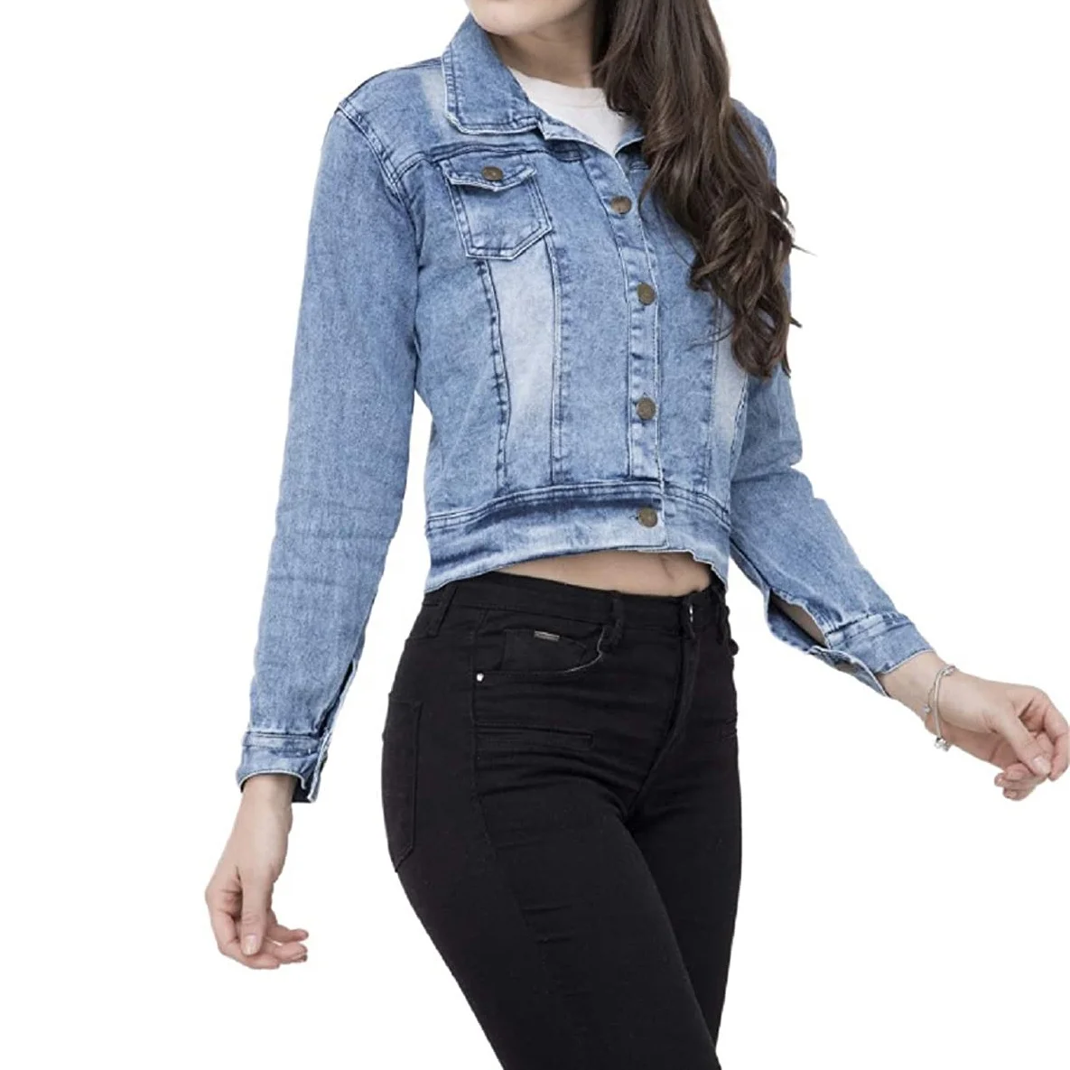 2022 New OEM Wholesale women Classic ladies jeans denim Jacket long sleeve/ Custom Womens Jean Jackets / Jean Jacket Women