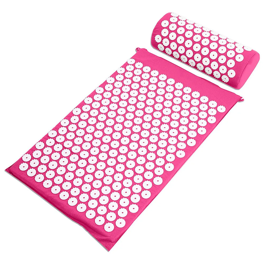 hot selling Yoga Massage Mat Acupressure Mat for Back Neck Needle Acupuncture Pad Pillow Set