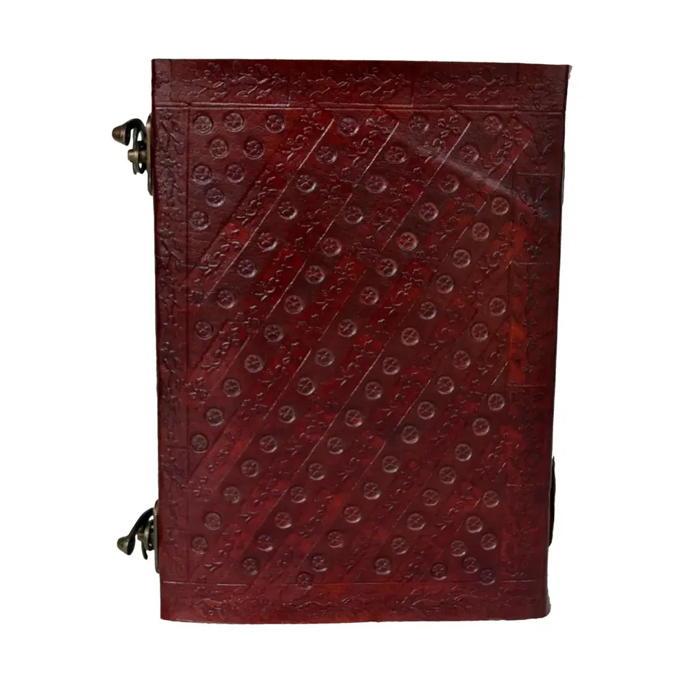 Buy Antique Design Brass Lock Notebook Notepad Writing Sketch Pad Handmade Vintage  Leather For Men And Women