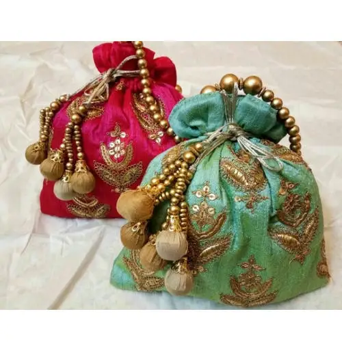 Hand Bag in Valuable Price for Bridal Casual Party   wedding Gift Party Bags wrist handbag coin Potli Bags