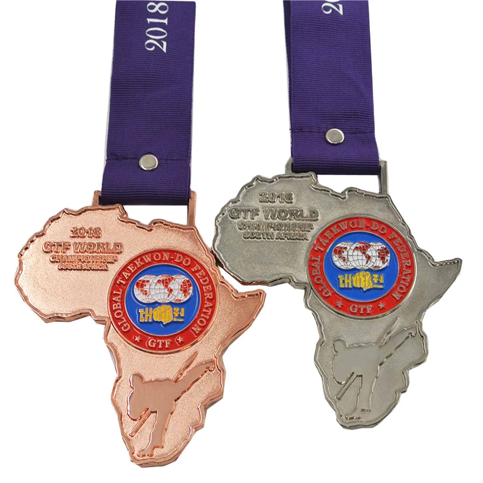 Custom 3D Sports Bronze Metal Medal Zinc Alloy beautiful ribbon medal Award Metal with Sublimation for military