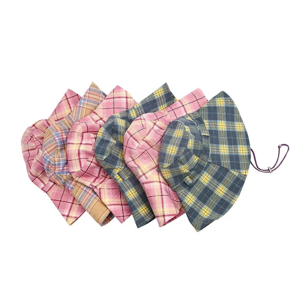 Wholesale New Design High Quality Fashion Sublimation Printed Bucket Hat Cotton Custom Buckets Hats with String