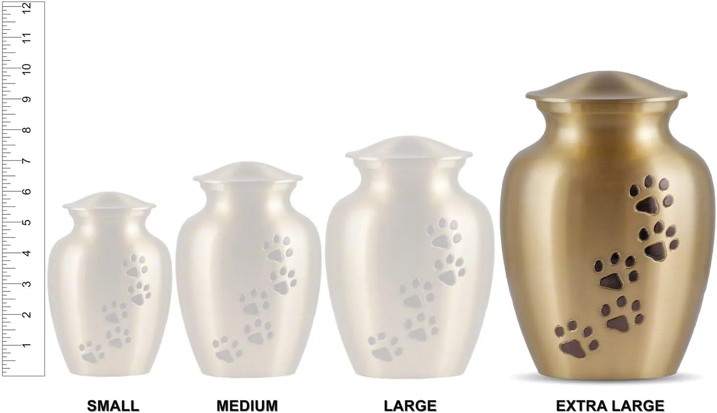 Memorial Pet Cremation Urns for Dogs and Cats Ashes Brass Memory Keepsake Urn