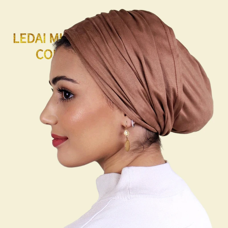 Latest Fashion stretchy jersey turban hijab instant style  multi-use hijab turban for  ladies hat women  turbans
